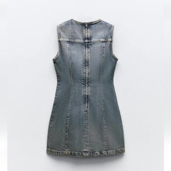 ZARA DENIM TRF DRESS - Picture 7 of 8